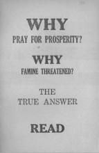 Praying for prosperity